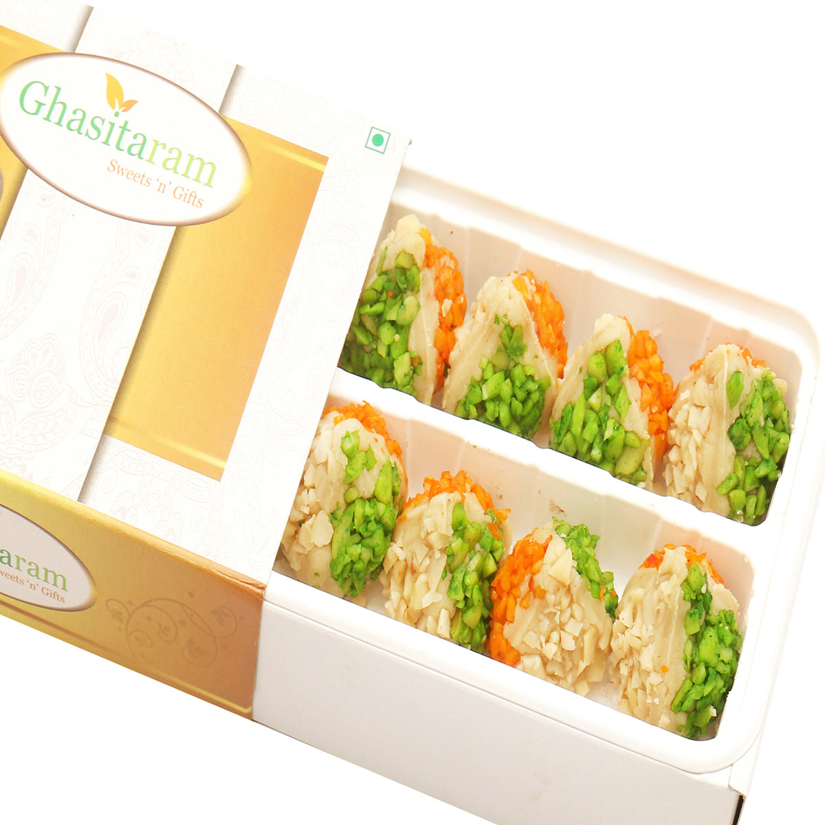 Ghasitaram's Kesar Pista Kaju Modaks 200 gms