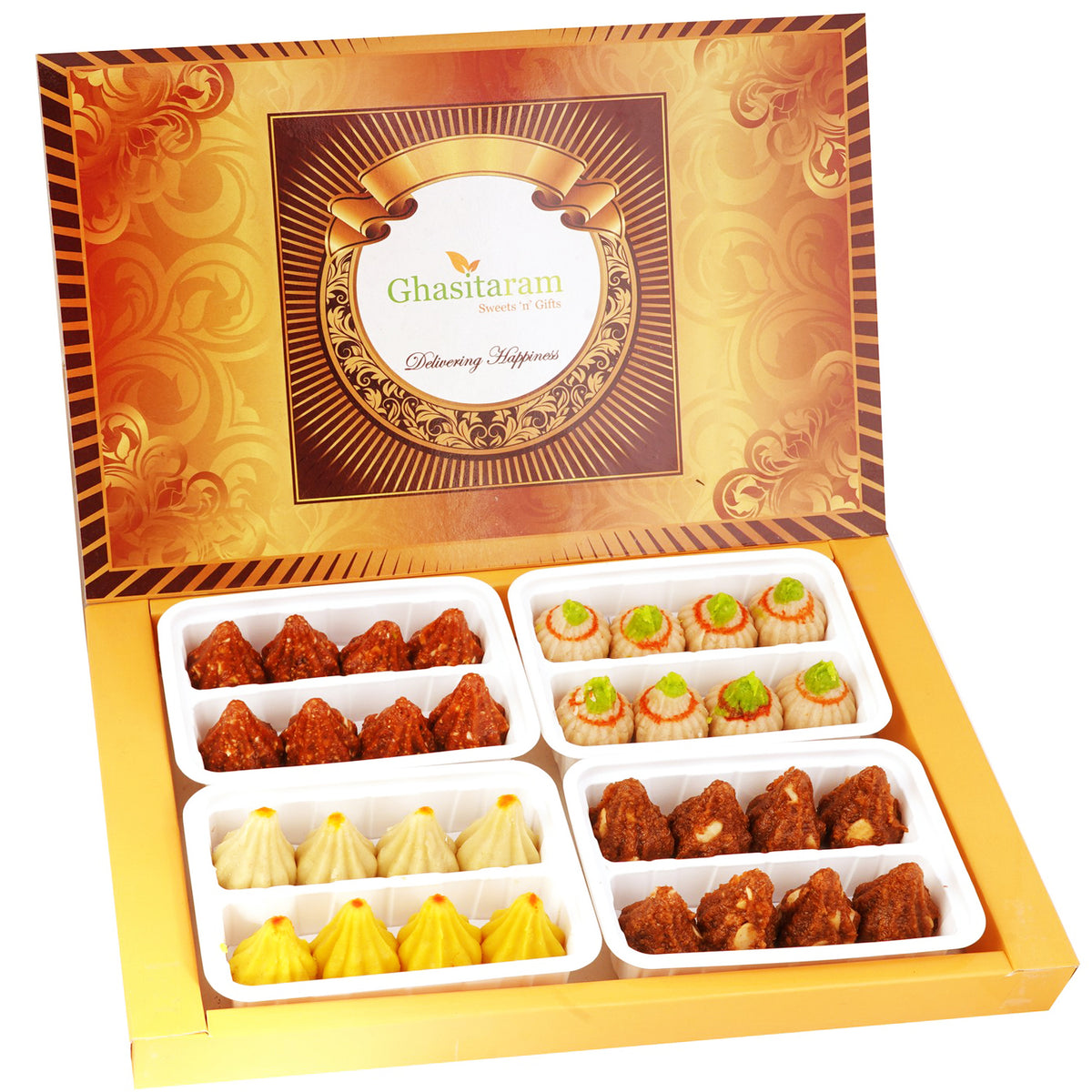 Big Box of Mawa ,Kaju, Kaju Anjeer/Figs Modaks and Dodha Barfi Modaks