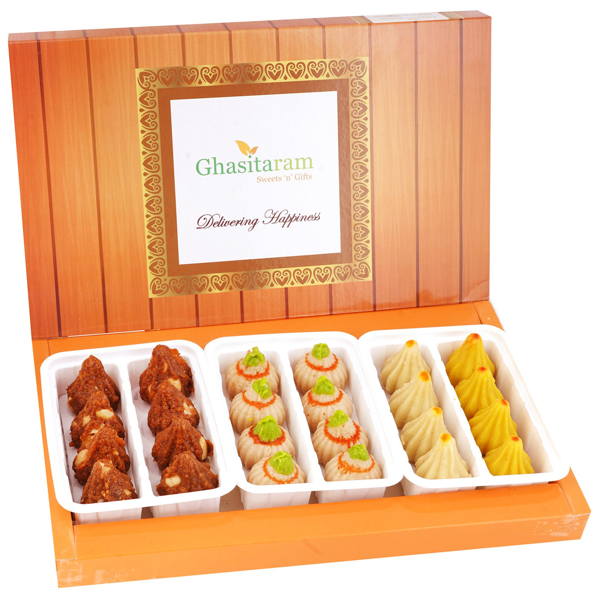 Assorted Box of Mawa ,Kaju and Dodha Barfi Modaks