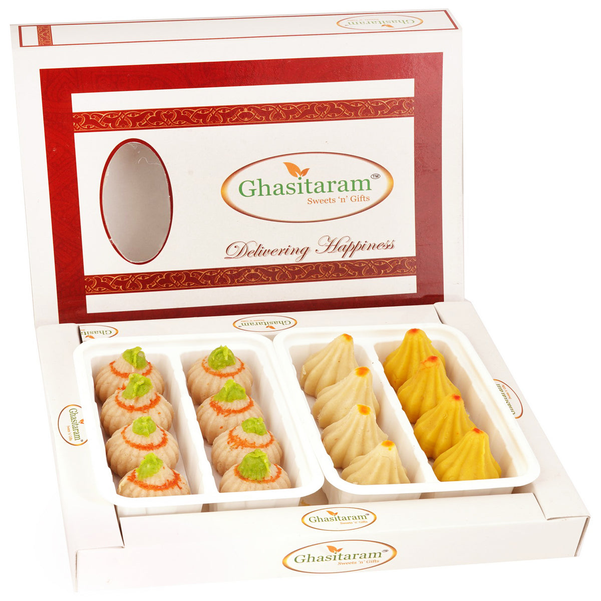 White Box of Mawa and Kaju Modaks