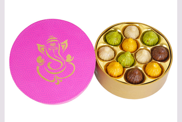 Ganpati Box Of Pure Kaju Assorted Modaks