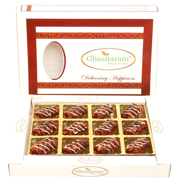 Anjeer Khajoor Chocolate Rolls in White Box
