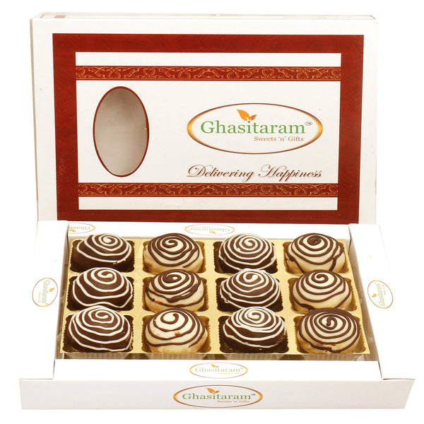 Chocolate Galaxy Cashew Laddoos in White box