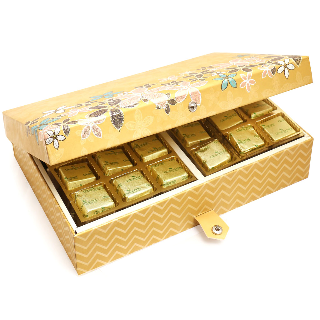 Gold 4 Print 24 Pcs Roasted Almond Chocolate Box