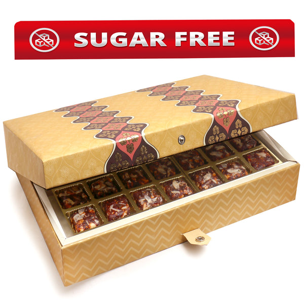 Gold 6 Print 35 Pcs Sugarfree Dates and Figs Bites Box
