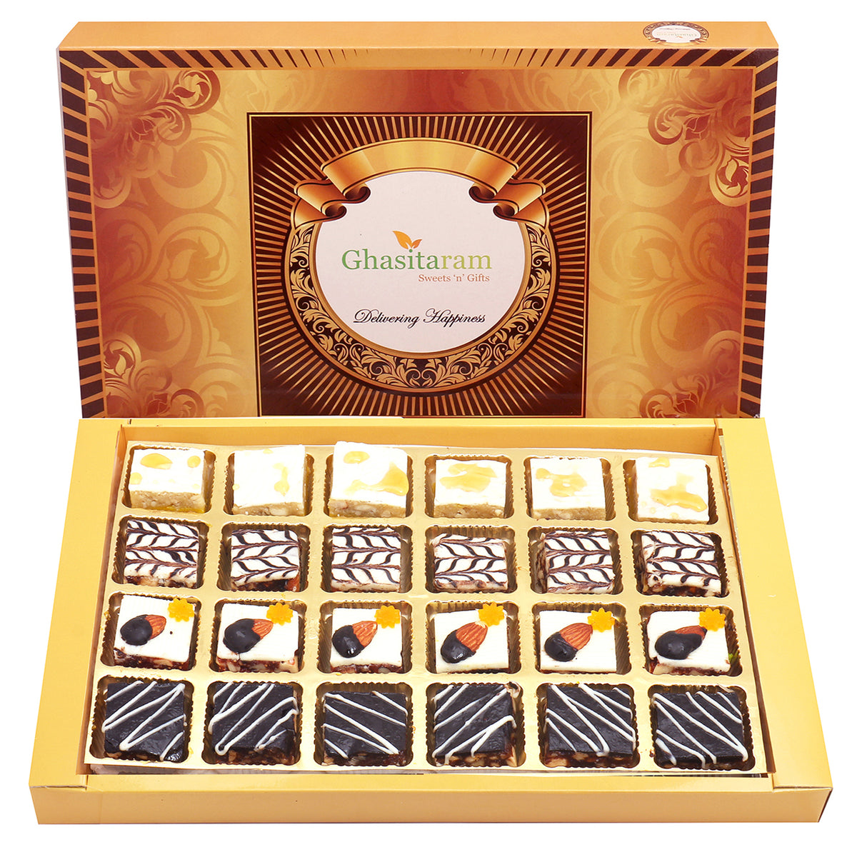 Assorted Chocolate Dryfruit Delight Sweets 12 pcs