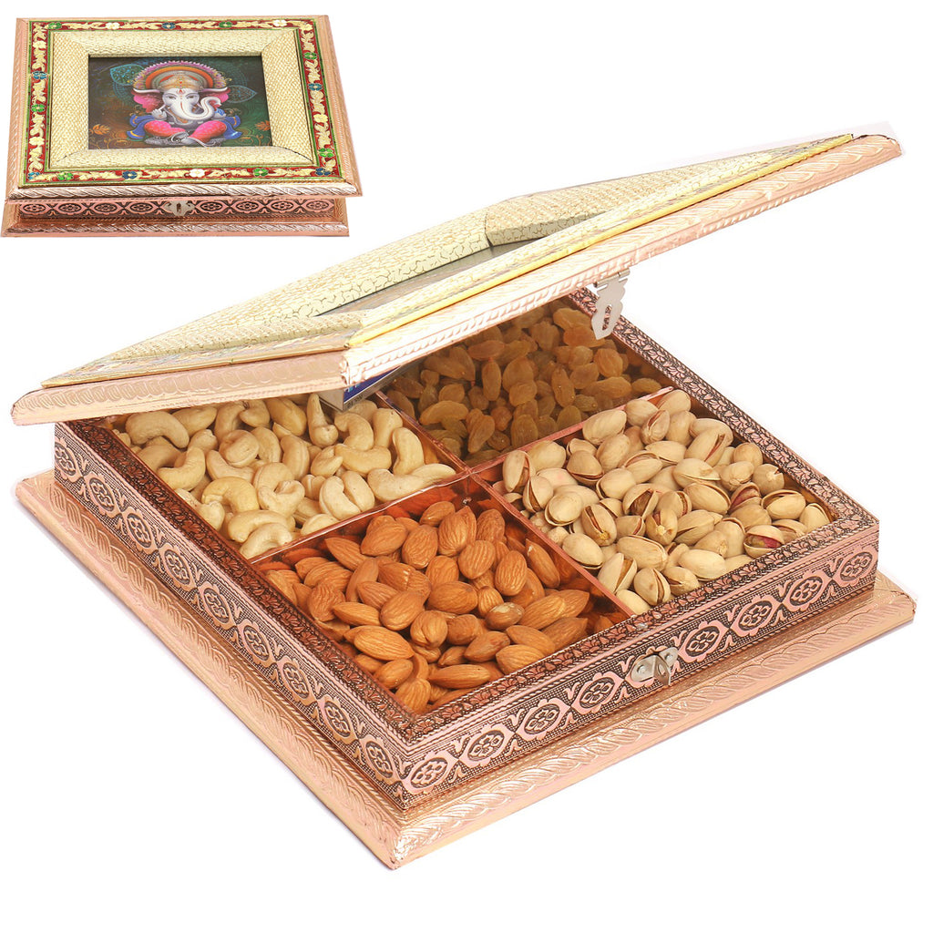 Ganpati Minakari Dryfruit Box