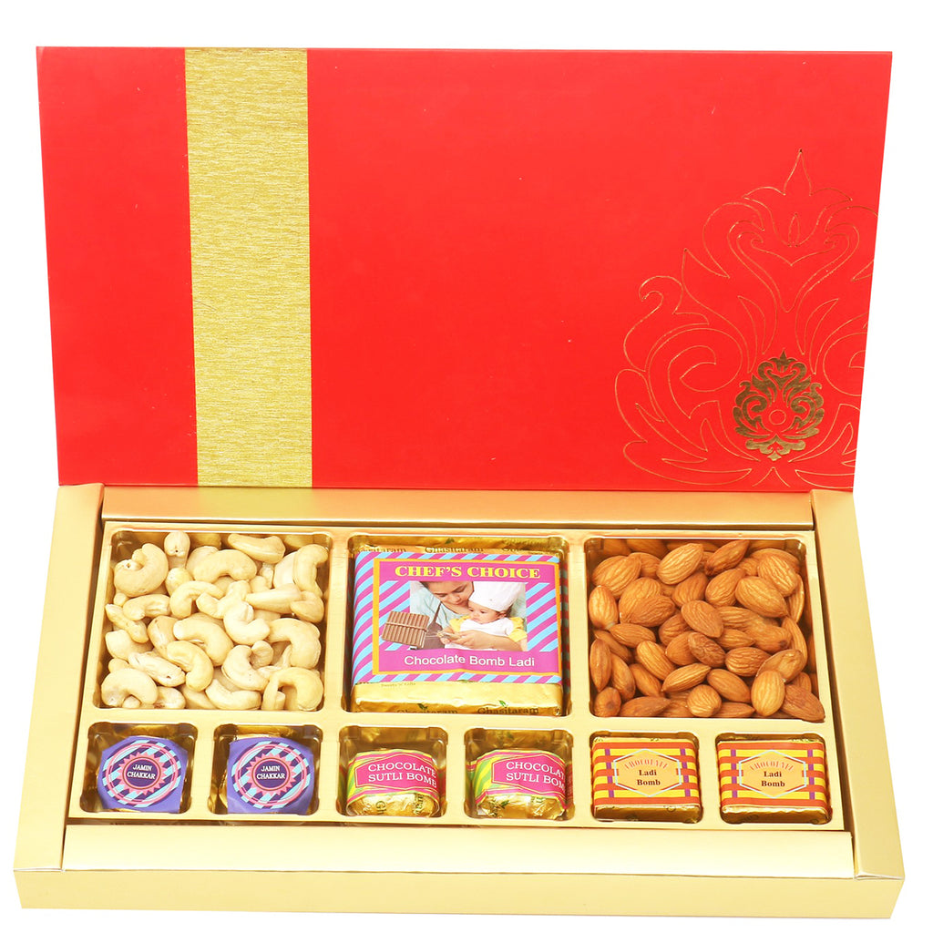 Royal Almonds Cashews Chocolate Cracker Box