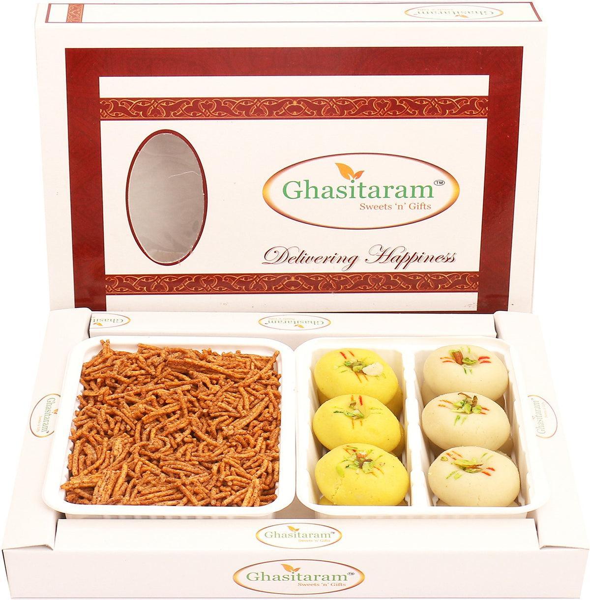 Box of Suagrfree Mawa Peda and Soya Sev