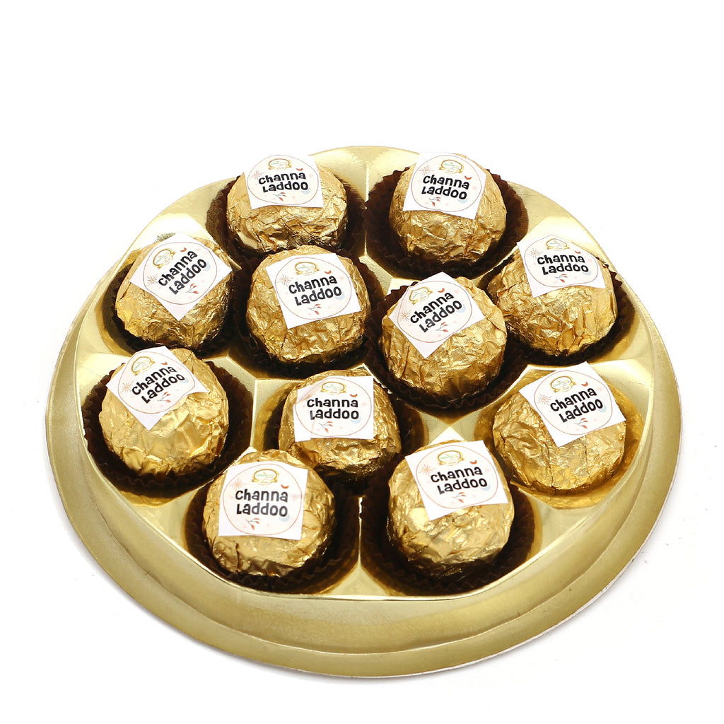 Diwali Gifts Sweets-Round box of 11 Channa Laddoos