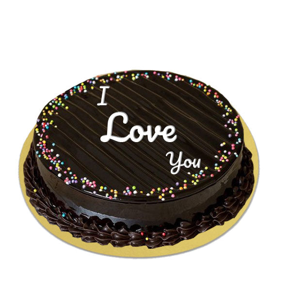 Eggless I Love You Chocolate Cake 1/2kg