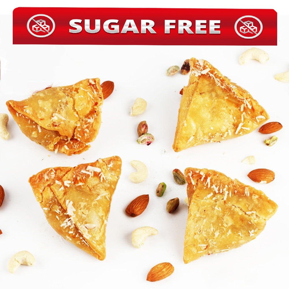 Holi Sweets| Holi Hampers| Holi Gifts-Ghasitaram's Sugarfree Samosa Gujiya 200 gms