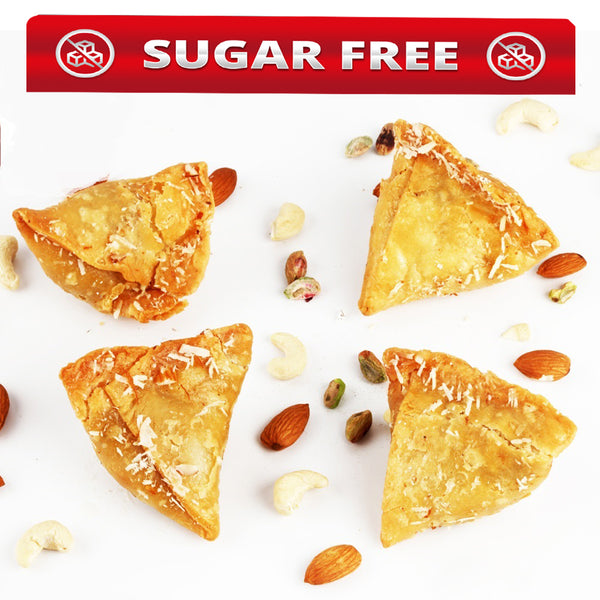 Holi Sweets| Holi Hampers| Holi Gifts-Ghasitaram's Sugarfree Samosa Gujiya 200 gms