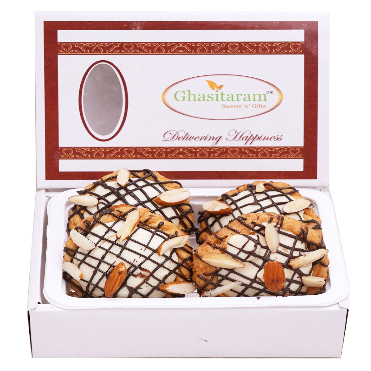 Holi Sweets| Holi Hampers| Holi Gifts-Chocolate Filled Chandrakala 200 gms