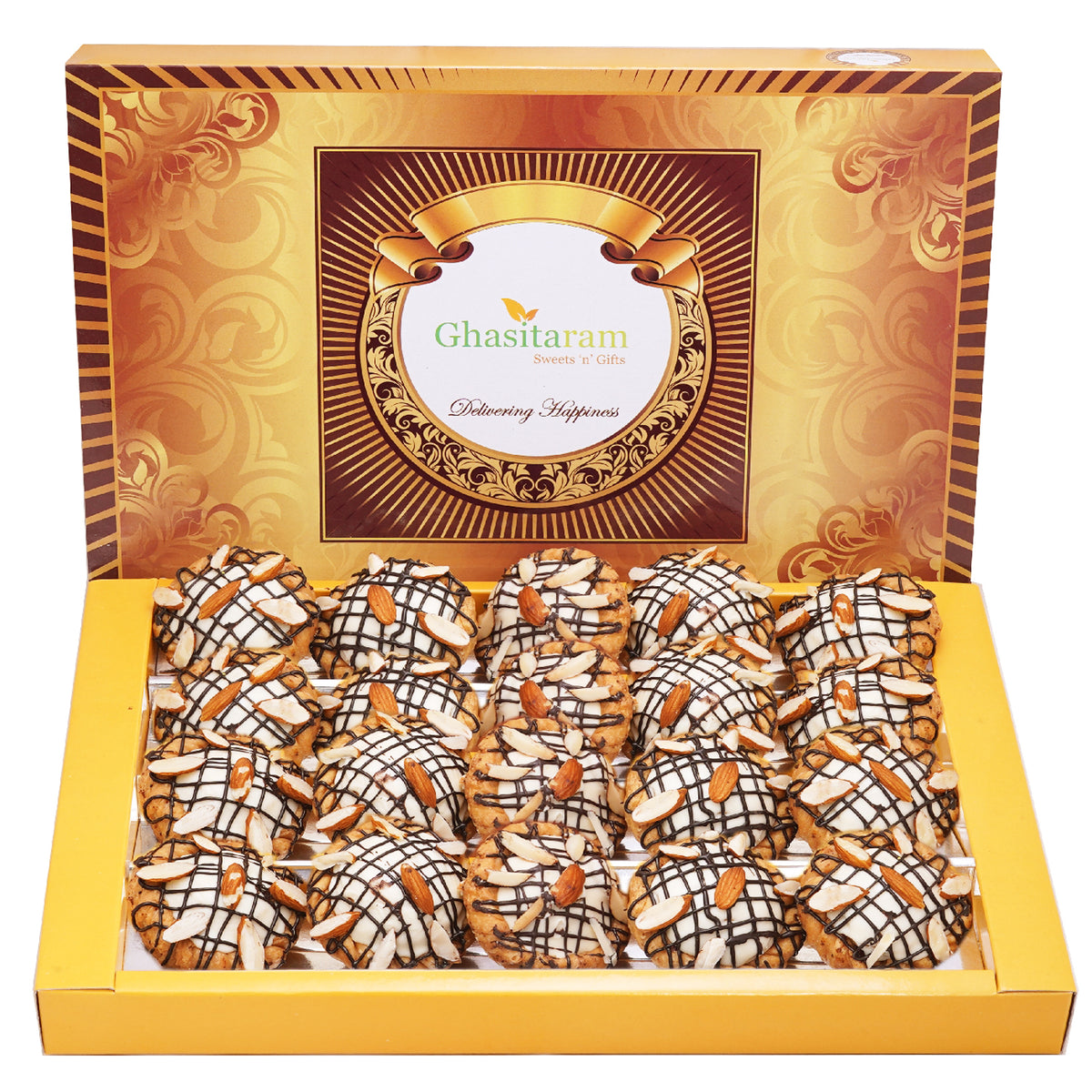 Holi Sweets| Holi Hampers| Holi Gifts-Chocolate Filled Chandrakala 800 gms