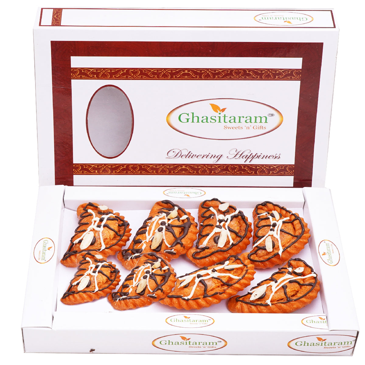 Holi Sweets| Holi Hampers| Holi Gifts-Orange Flavoured Gujiya 400 gms
