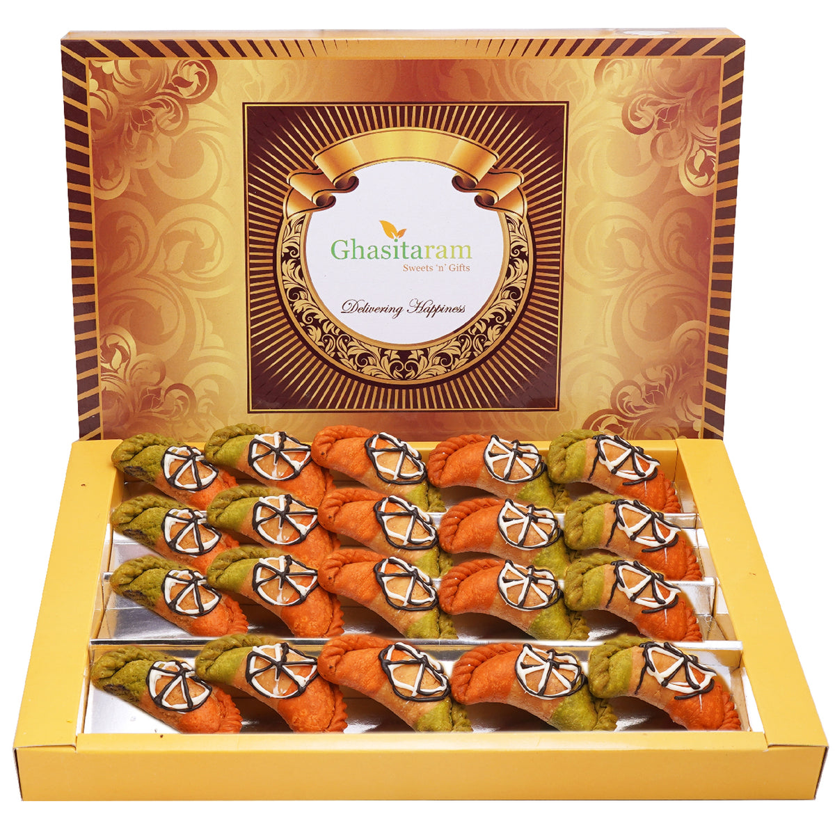 Holi Sweets| Holi Hampers| Holi Gifts-Tirangi Gujiya 800 gms