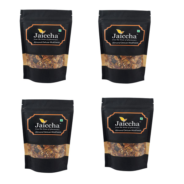 Almond Delux Mukhwas 200 gms in Black Paper Pouch