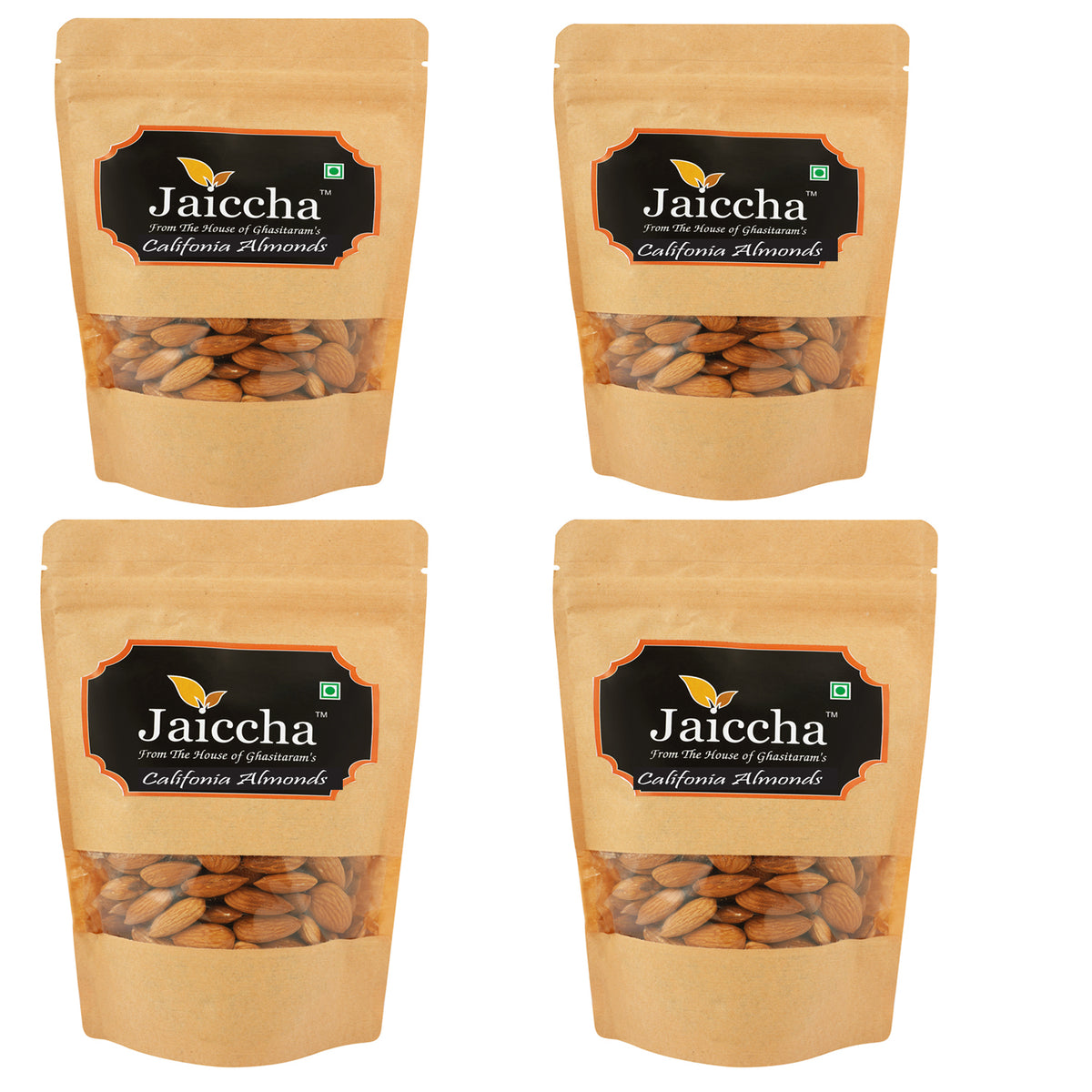  American/ Califonia Almonds 200 gms in Brown Paper Pouch