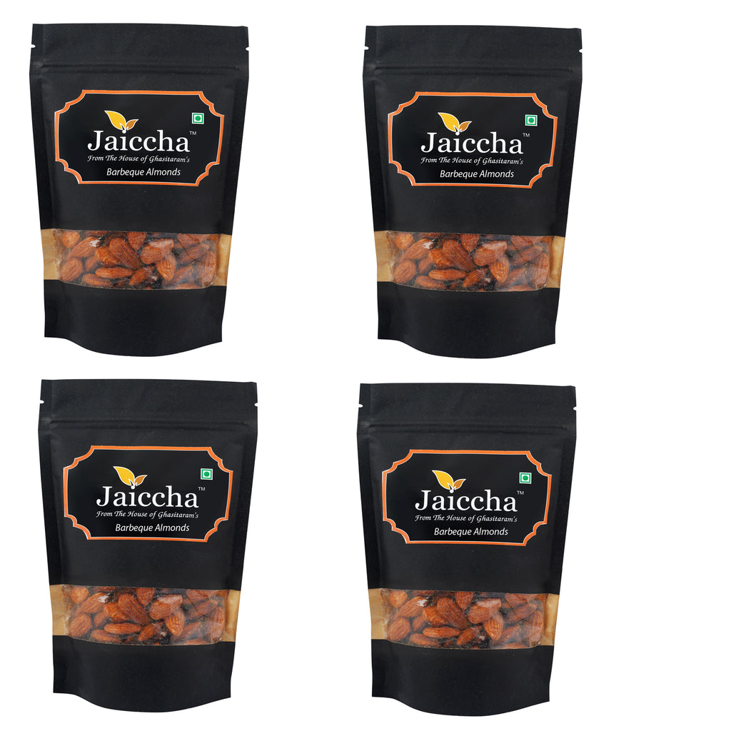 Barbeque Almonds 200 gms  in Black Paper Pouch