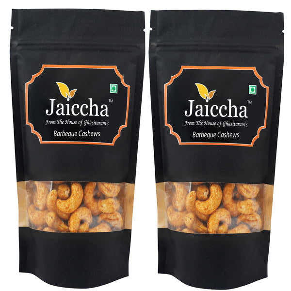 Barbeque Cashews 400 gms  in Black Paper Pouch