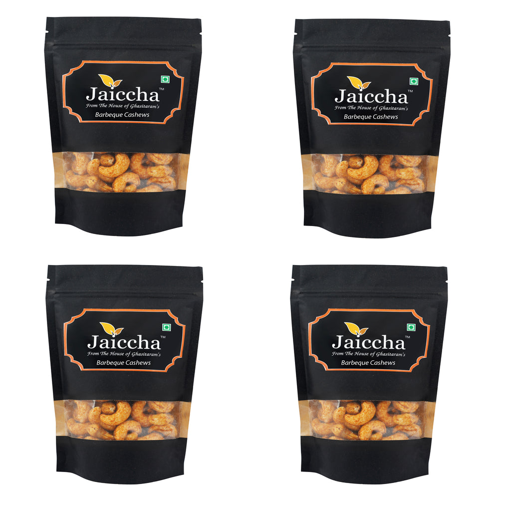 Barbeque Cashews 200 gms  in Black Paper Pouch
