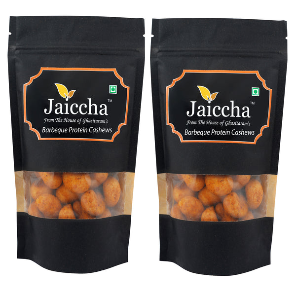 Barbeque Crunchy  Cashews 400 gms  in Black Paper Pouch