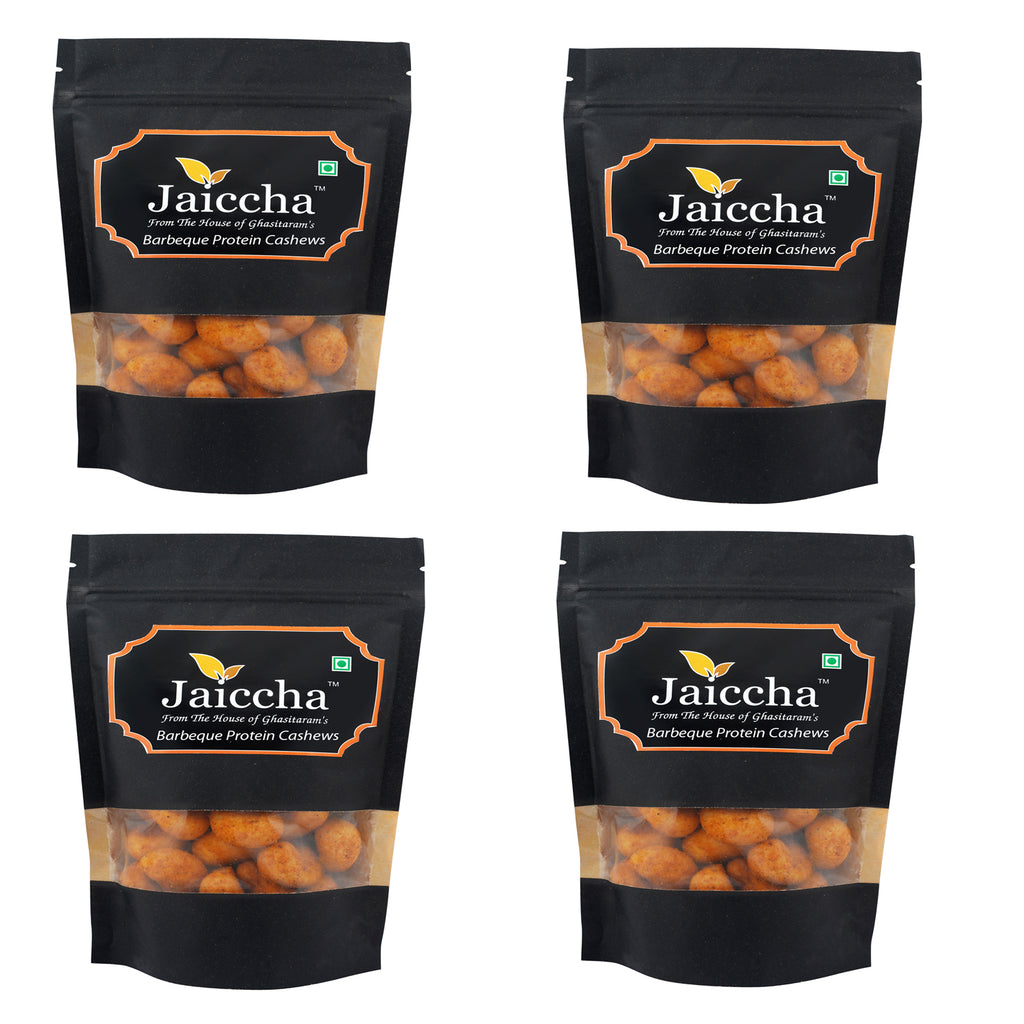 Barbeque Crunchy  Cashews 200 gms  in Black Paper Pouch