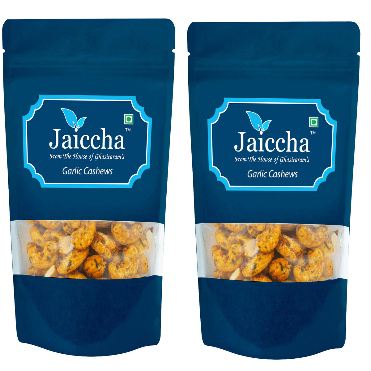 Garlic Cashews 400 gms in White Paper Pouch