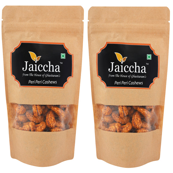 Peri Peri Cashews 400 gms in Brown Paper Pouch