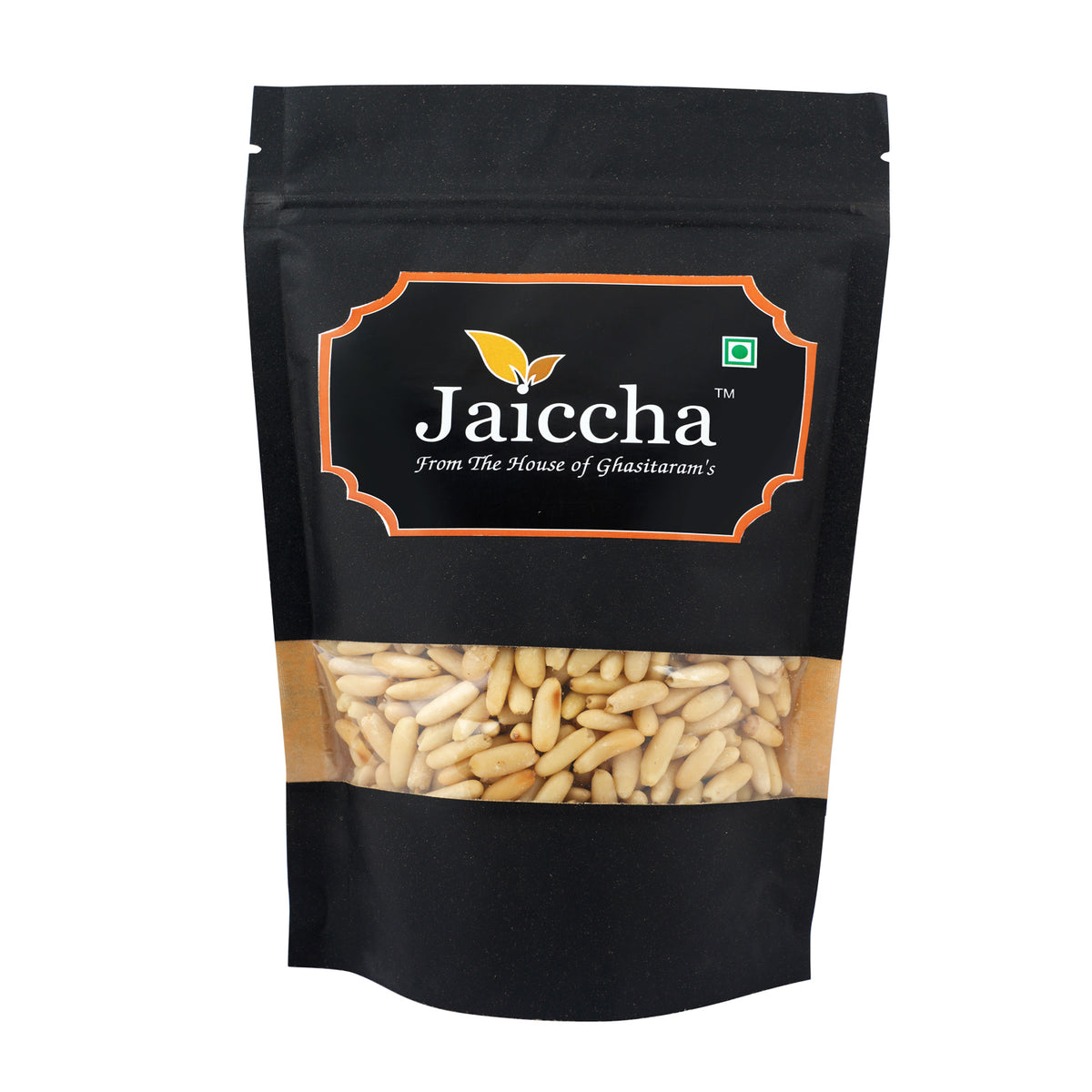 Pine Nuts Without Shell (Chilgoza) 800 gms in Black Paper Pouch