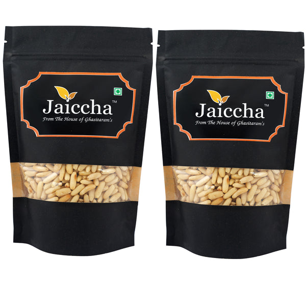 Pine Nuts Without Shell (Chilgoza) 400 gms in Black Paper Pouch