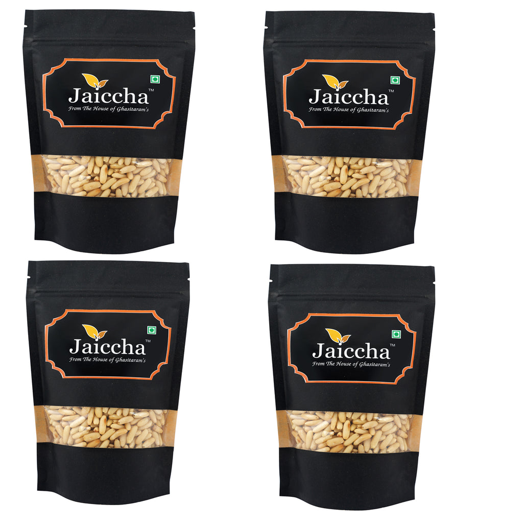 Pine Nuts Without Shell (Chilgoza) 200 gms in Black Paper Pouch