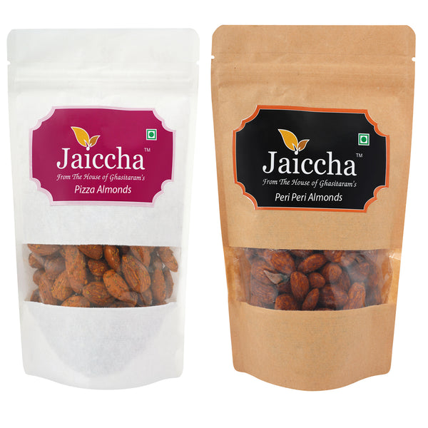 Pack of 2 Pizza, Peri Peri Almonds Pouches small 200 gms