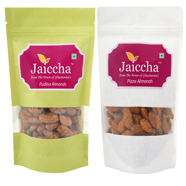 Pack of 2 Pizza, Pudina, Almonds Pouches small 200 gms