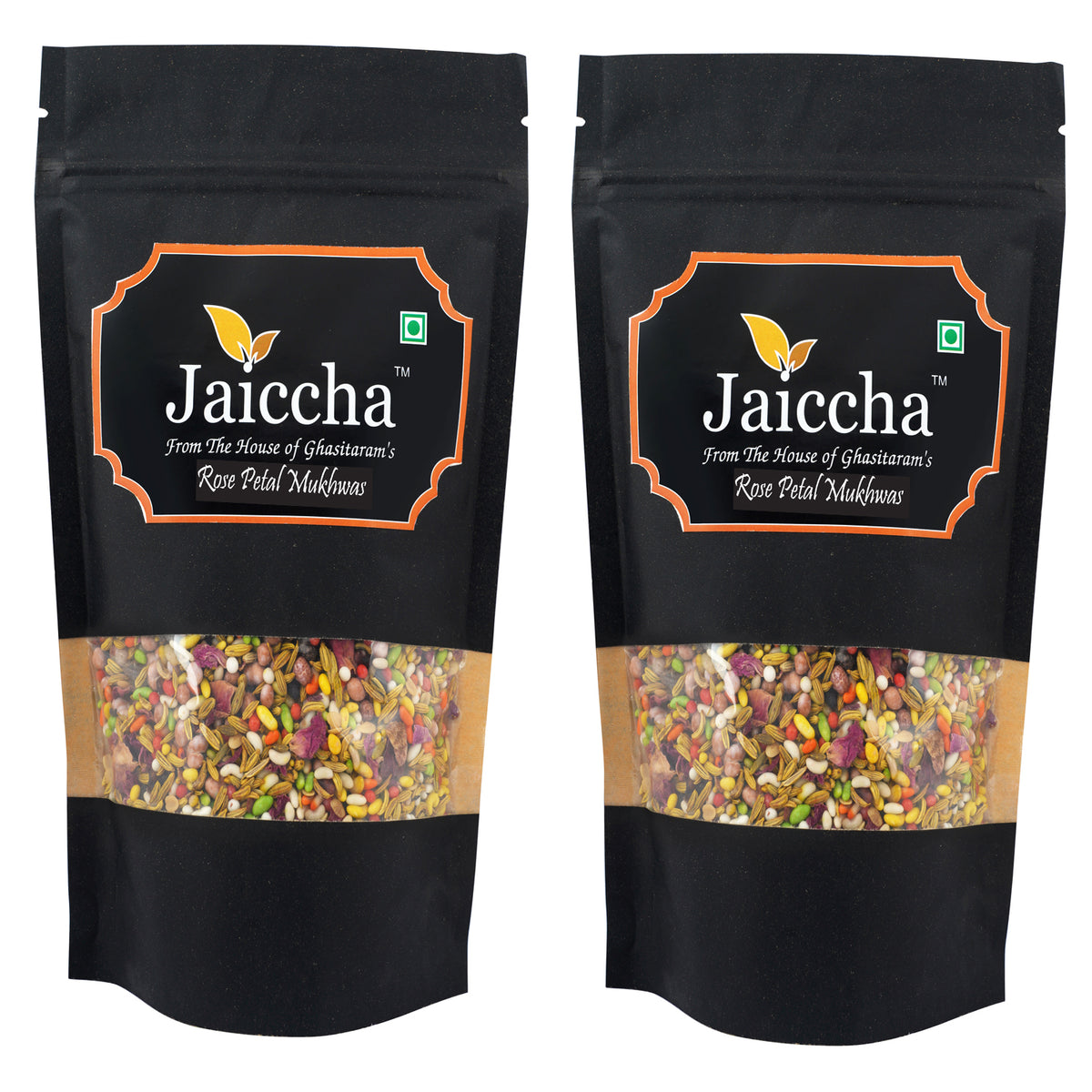 Rose Petal Mukhwas 400 gms in Black Paper Pouch
