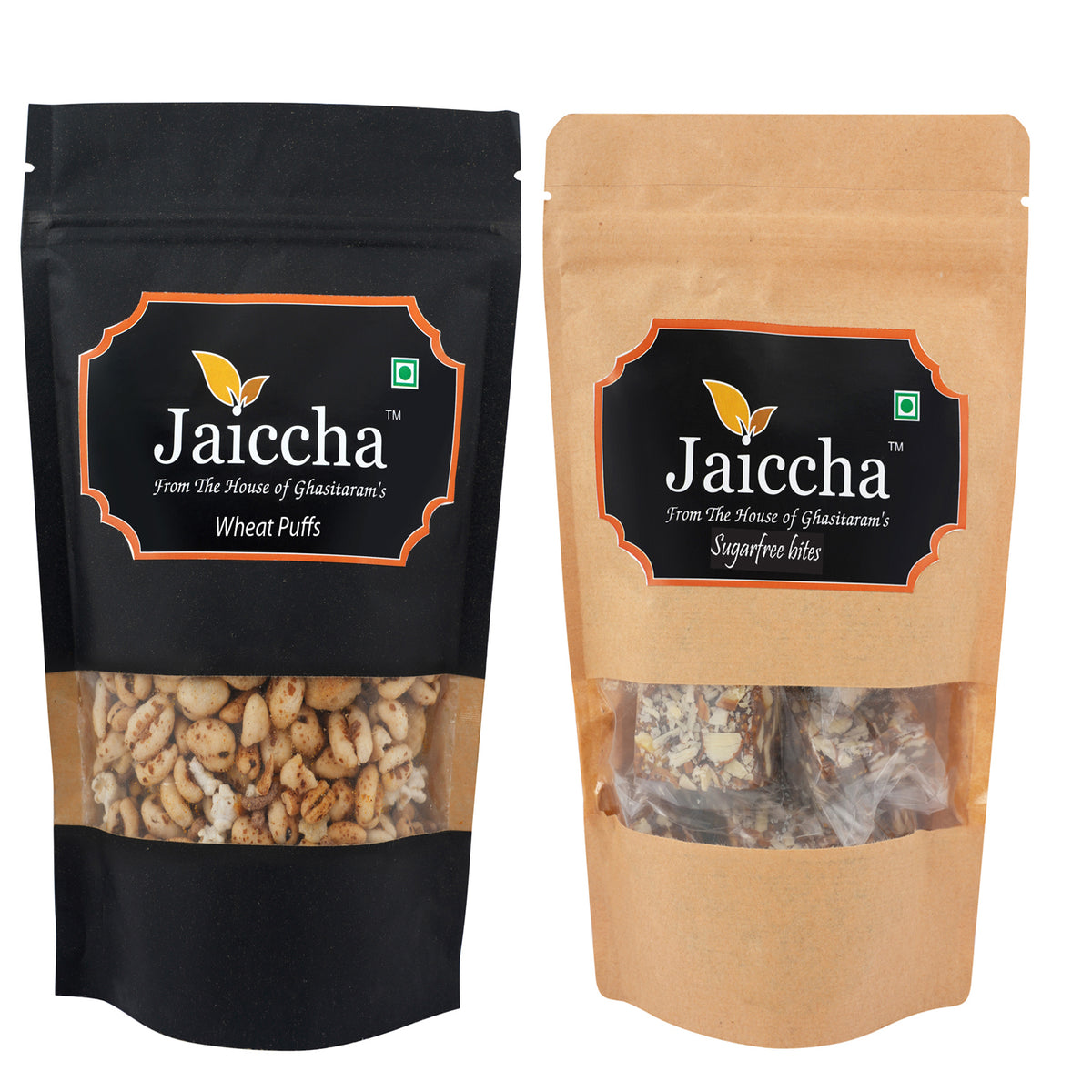 Sugarfree Dates and Figs Bites and Wheat Puffs Pouch