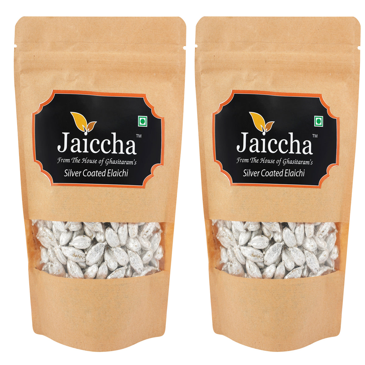 Silver Coated Elachi 200 gms in Brown Paper Pouch