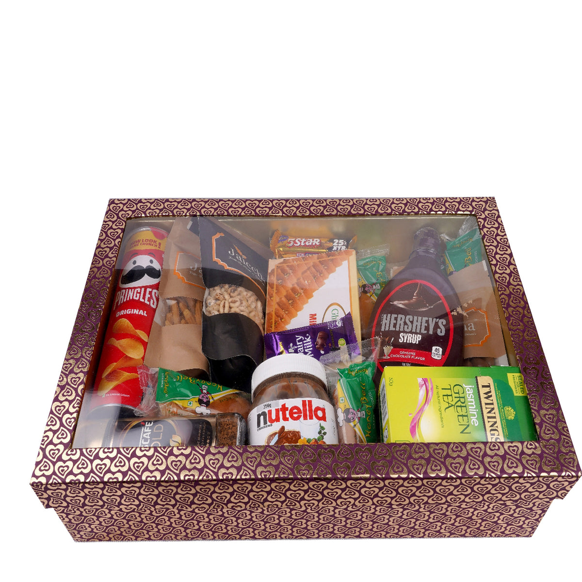 Big Hamper Box of 20 Goodies with Milk Cake