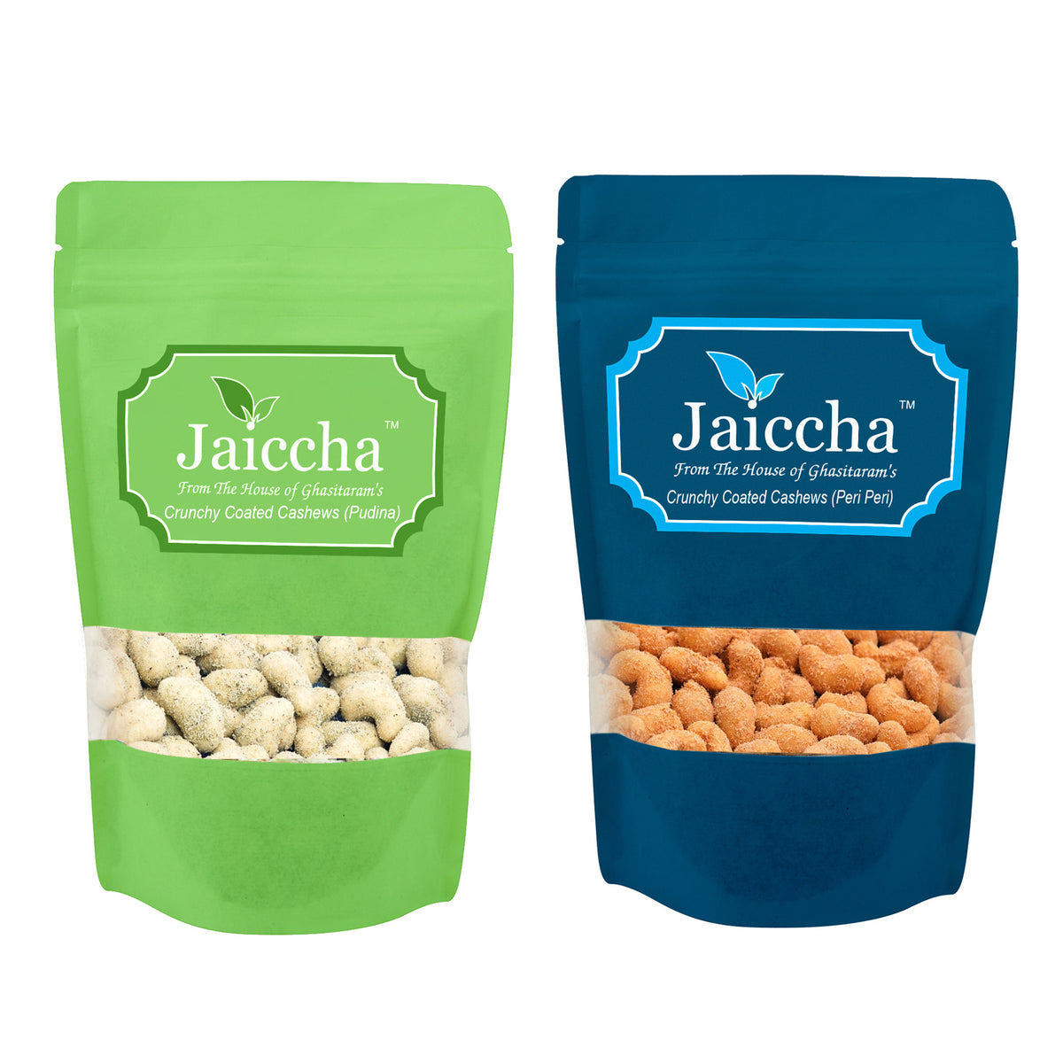 Pack of 2 Peri Peri and Pudina Crunchy Coated Cashews 200 gms