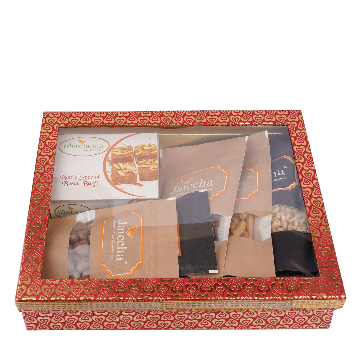 Hamper Box 6 Goodies with Besan Barfi