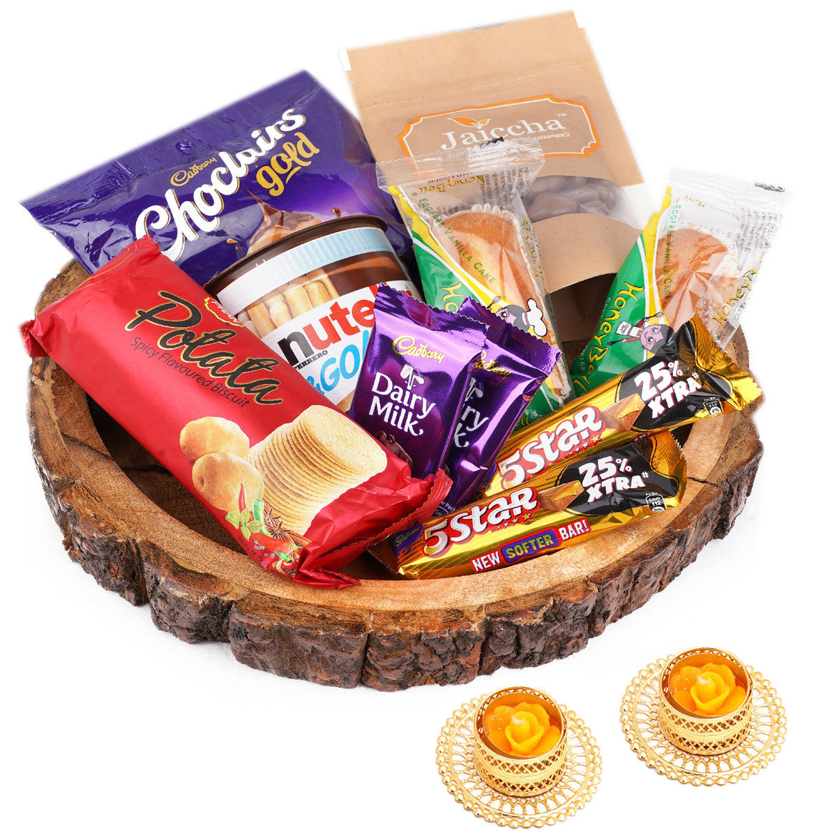 Log Platter of 13 Goodiess with 2 t-lites
