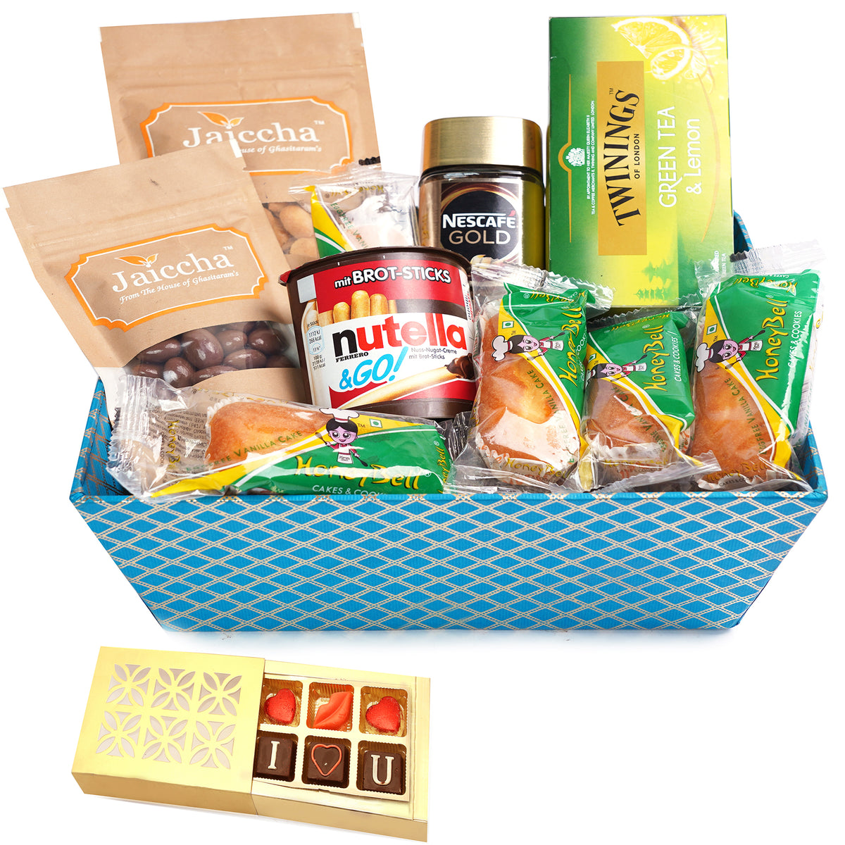 Valentine Gifts-Perfect Tea/ Coffee Time Basket Hamper With Chocolate box