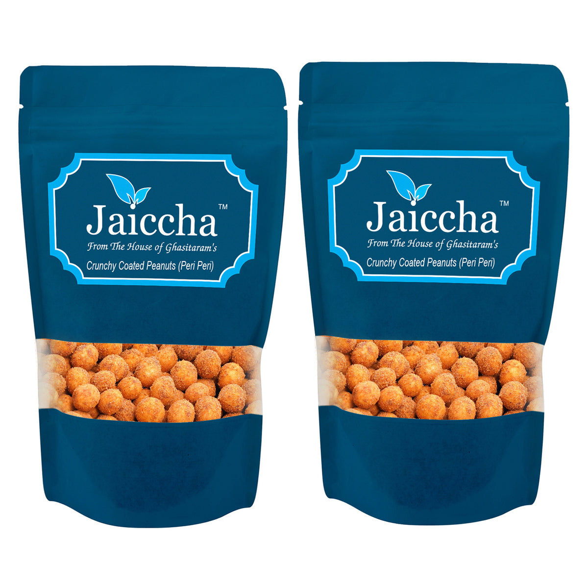 Peri Peri Crunchy Coated  Peanuts in Blue Paper Pouch 400 gms  
