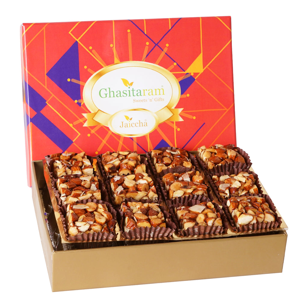 Diwali Gifts-Sweets-Sugarfree Almond Delight in Premium Box 12 pcs