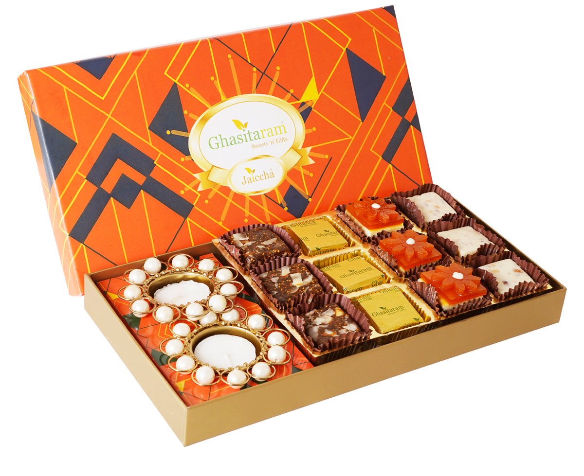 Assorted Bites and 2 t-lites in a Premium Box