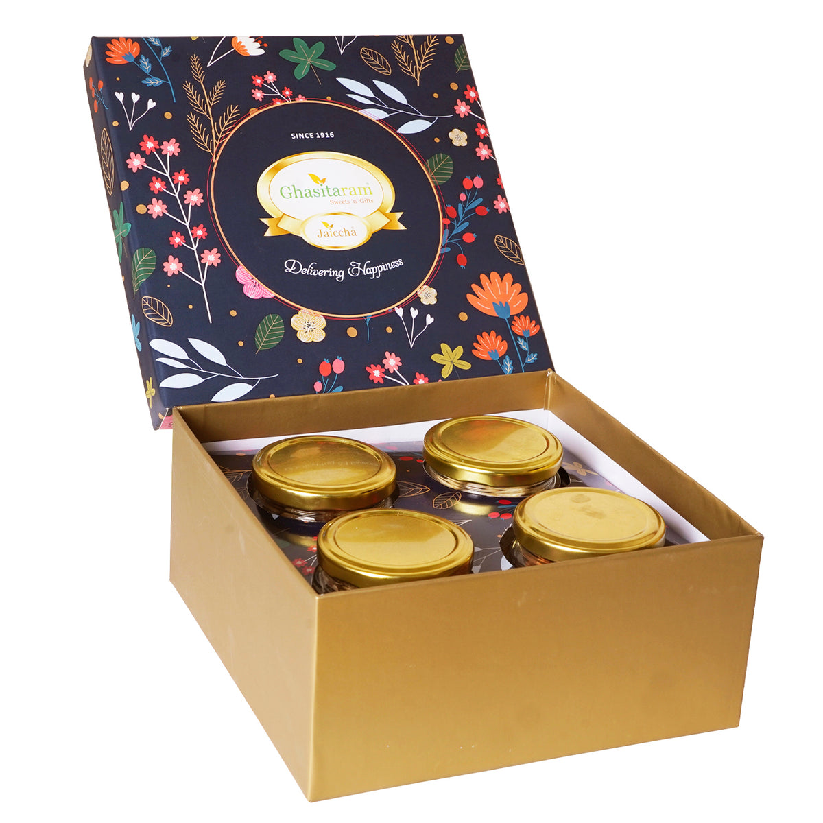 Ghasitaram Hamper Box  with Dryfruit Jars