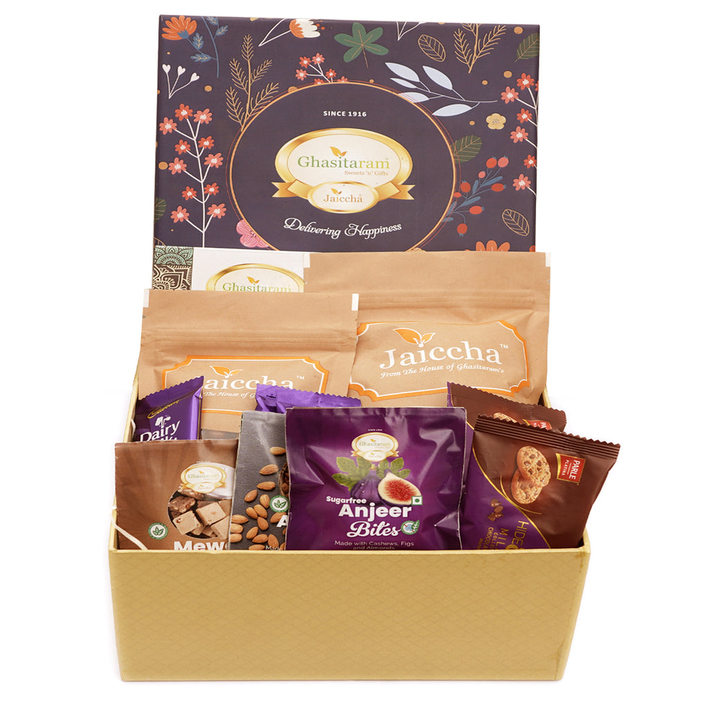 Diwali Gifts-Ghasitaram Hamper Box with Sweets with Milk Cake