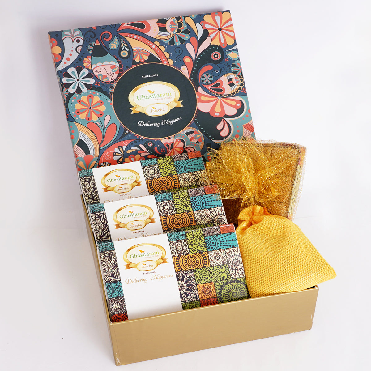 Lohri Hamper Big Box of Til Laddoo, Khajoor, Gachak, Revadi and Til Chikki