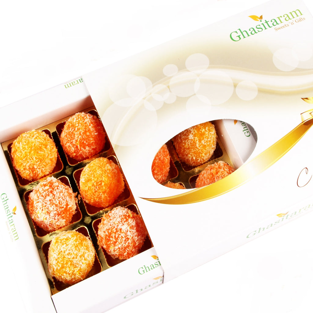 Mothers Day Sweets-Coconut Laddoos in White Box 12 pcs
